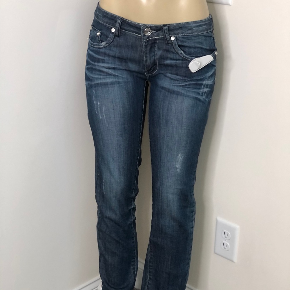 Machine denim bling jeans